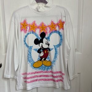 Vintage MICKEY Unlimited by Land and Sea white long sleeve turtleneck size 1X